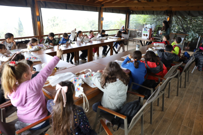 Bursa'da minik kaşifler Leylek Göl Evi’nde