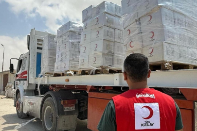 Türk Kızılay'ın 5 yardım tırı Gazze'ye ulaştı