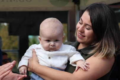 Bursa'da kampanyası tamamlanan SMA'lı Çağan Ata için balon uçuruldu