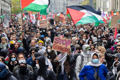 İsviçre polisi, Filistin'e destek gösterisine müdahale etti