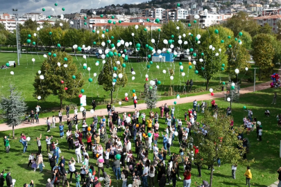 Bursa'da balonlar şampiyon Çağan Ata için gökyüzüyle buluştu