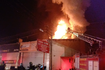 Çorum’da lastik tamirhanesinde yangın