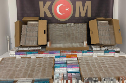 Kocaeli'de 41 bin 880 adet dolu makaron ele geçirildi