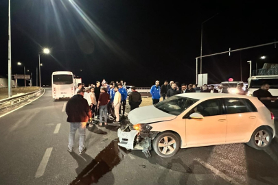 Elazığspor oyuncularını taşıyan otobüs kaza yaptı