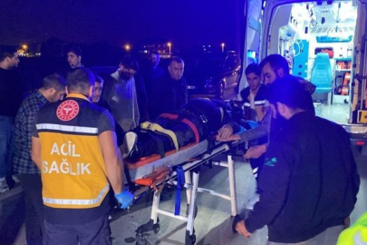 Bursa'da kaldırıma çarpan motosikletin sürücüsü ağır yaralandı