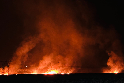 Hakkari'de kuş cenneti Nehil Sazlığı'ndaki yangın köyleri tehdit ediyor