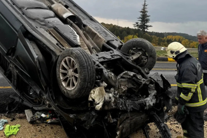 Kastamonu’da takla atan hafif ticari aracın sürücüsü yaralandı