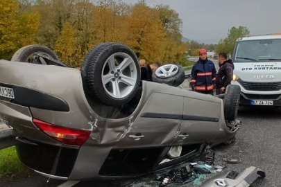 Zonguldak'ta yağışlı hava kazaya neden oldu 2 yaralı