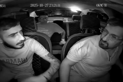 Takside terör! O anlar saniye saniye kamerada...