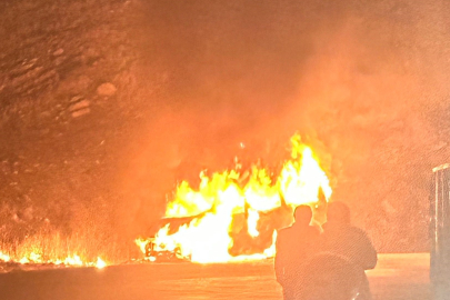 Şırnak’ta seyir halindeki araç alev aldı