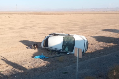 Konya'da otomobil takla attı: 6 yaralı