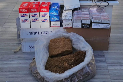 Uşak'ta çok sayıda kaçak makaron ve tütün ele geçirildi