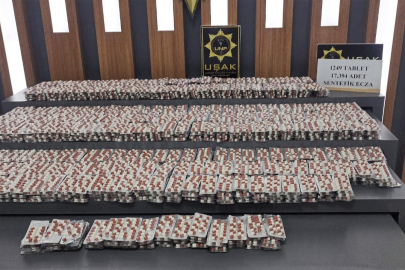 Uşak'ta çok sayıda uyuşturucu madde ele geçirildi