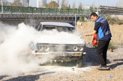 Bursa'da otobüs şoförlerine yangın söndürme eğitimi