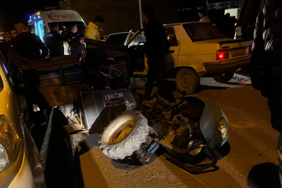 Elazığ’da otomobil ile patpat motoru çarpıştı: 3 yaralı