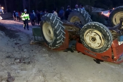 Burdur'da traktör devrildi: 1 ölü, 1 yaralı