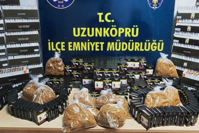 Edirne'de on binlerce kaçak makaron ele geçirildi