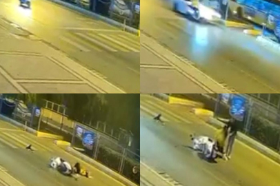 Motosiklet kazasında köpeğin sadakati duygulandırdı