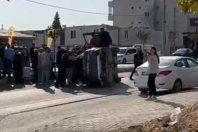 Adıyaman'da otomobille çarpışan araç devrildi: 1 yaralı