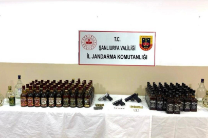 Şanlıurfa’da alkol, silah ve uyuşturucu operasyonu