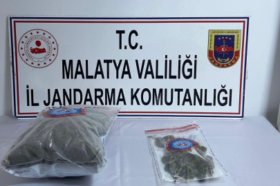 Malatya’da 3 kilo 348 gram kubar esrar ele geçirildi