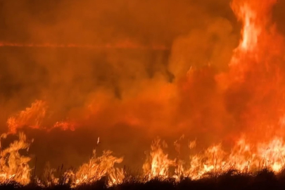 Yüksekova'da kuş cenneti Nehil Sazlığı'ndaki yangın yerleşim yerlerini tehdit ediyor