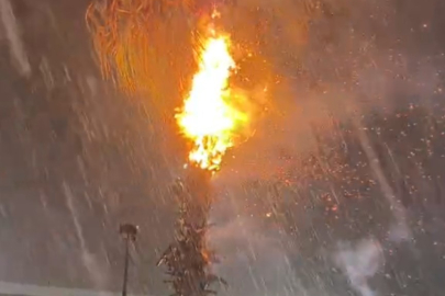 Adana’da düşen yıldırımlar yangına neden oldu