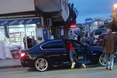 Kocaeli'de lüks otomobilin içinde dehşeti yaşadı, kaçarken kaza yaptı