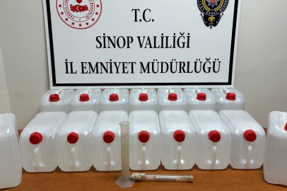 Sinop'ta 80 litre etil alkol ele geçirildi