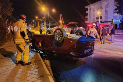 Bursa'da hızlı otomobil, ortalığı savaş alanına çevirdi