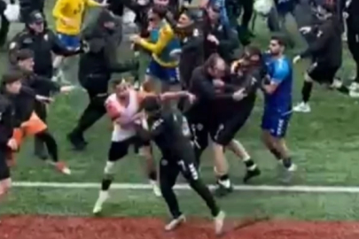 Futbol sahası boks ringine döndü, 24 kırmızı kart çıktı