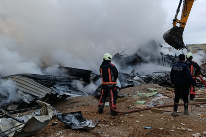 Malatya'da inşaat işçilerinin kaldığı şantiyede yangın