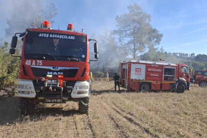 Muğla Yatağan’daki iki ayrı arazi yangını büyümeden söndürüldü