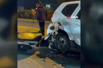 Ankara’da motosiklet otomobile arkadan çarptı: 1 yaralı