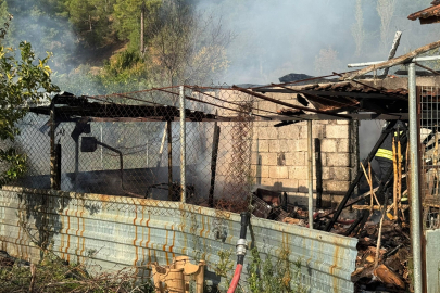 Muğla Ortaca’da ev ve ahır yangını