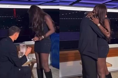 Millî futbolcudan Azer Bülbül şarkısıyla evlilik teklifi