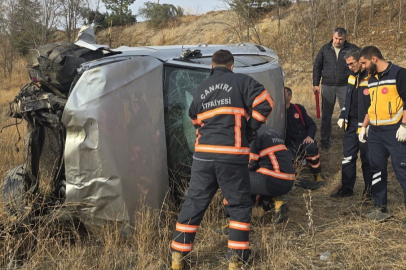 Çankırı'da takla atan otomobil hurdaya döndü: 1 yaralı