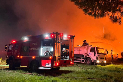 İzmir'de çöp depolama alanında yangın çıktı