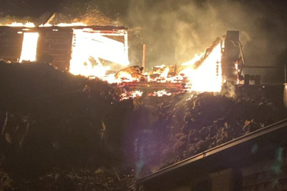 Trabzon Kırklar Dağı Mescidi çıkan yangında kül oldu