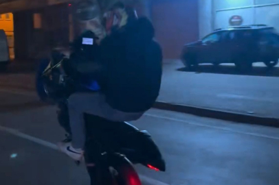 Bursa'da tehlikeli yolculuk! Tek teker...