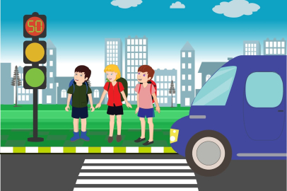 Bursa Orhaneli'de ortaokul öğrencilerine trafik eğitimi verildi