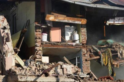 Erzurum’da doğalgaz patlaması! 2 ev çöktü, 1 yaralı...