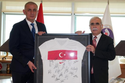 TFF Başkanı Hacıosmanoğlu'ndan Anayasa Mahkemesi Başkanı Özkaya'ya ziyaret