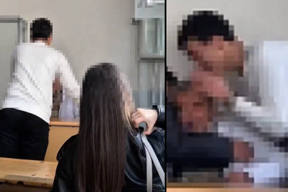 Liselilerden öğretmene zorbalık! Görüntüler tepki çekti