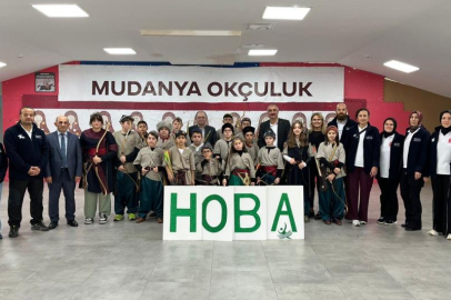 Bursa Mudanya'da öğrencilere yönelik okçuluk etkinliği büyük ilgi gördü
