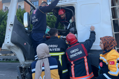 Ordu'da tır ile kamyon çarpıştı