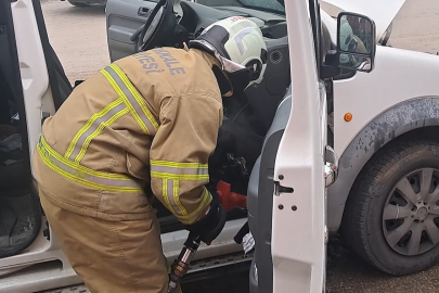 Kırıkkale'de araç yangını korkuttu