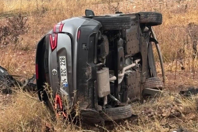 Siirt Kurtalan'da devrilen otomobilin sürücüsü yaralandı