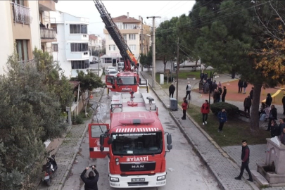 Balıkesir'de çatı yangını