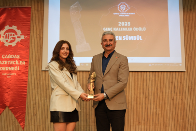 ÇGD'den Bursa Hakimiyet muhabiri Ceren Sümbül'e ödül